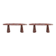 Mid Modern Angelo Mangiarotti Italian Eros Pair of Consoles tables in Red Marble