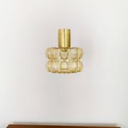 Suspension en verre bulle ambre par Helena Tynell pour Glashütte Limburg