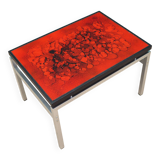 Table basse en verre, design danois, années 1970, designer : Jean Rene