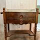 Beautiful antique furniture in marble and wood.
