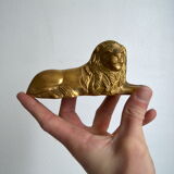 Brass lion paperweight