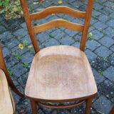 4 chaises bistro aux assises sérigraphiées