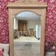 Oak trumeau mirror