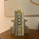 Travertine giraffe bookends, Fratelli Mannelli, Italy, 1970s