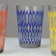 Set of 6 Vintage Lemonade Glasses in Black Metal Carrier — Made in Holland, 1960s/1970s
