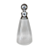 Old glass and silver metal carafe