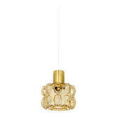 Suspension en verre bulle ambre par Helena Tynell pour Glashütte Limburg
