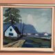 Swedish Oil on Canvas – “Landscape with House” by Ingvar Walterström