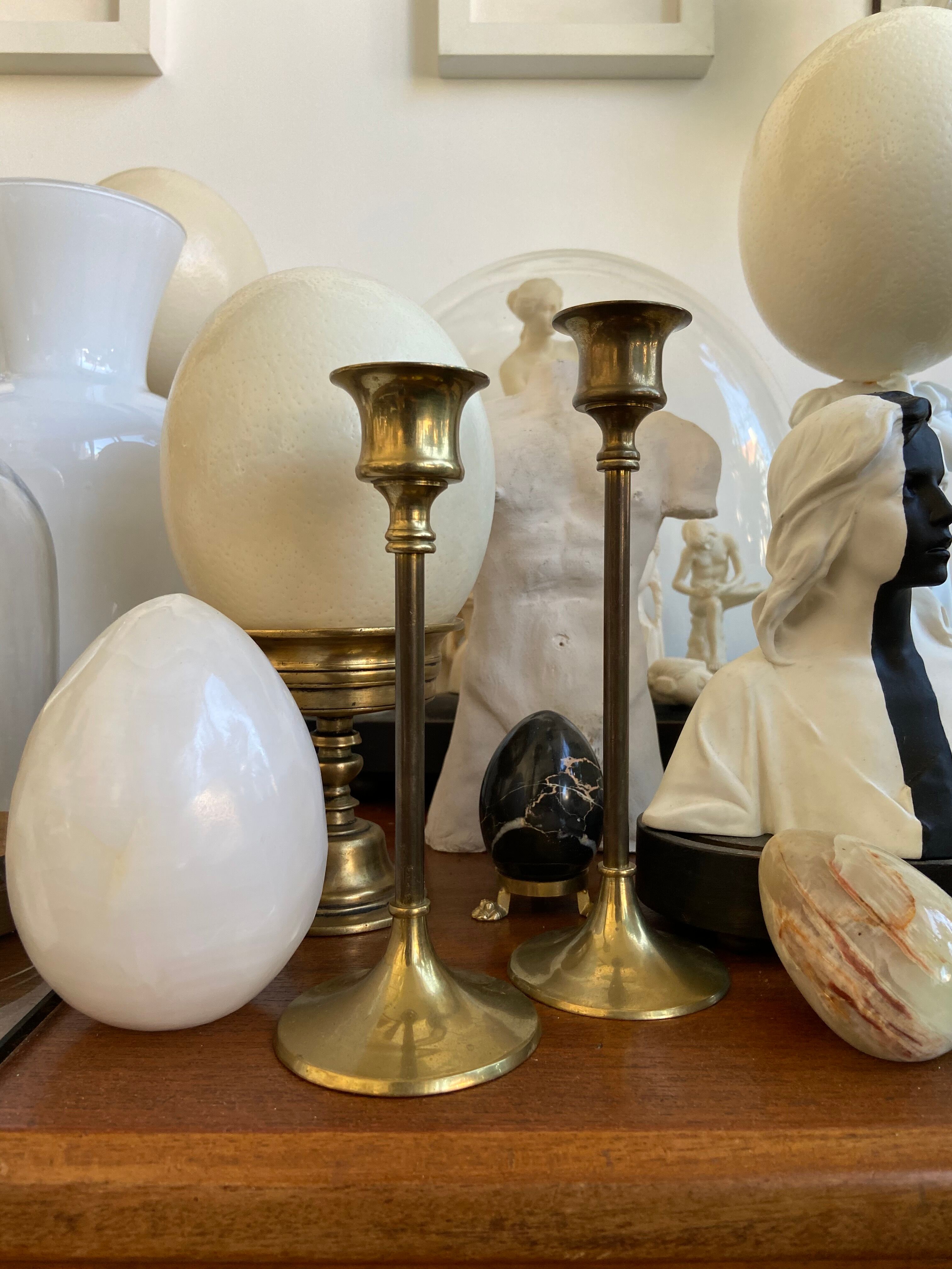 Pair of golden candlesticks