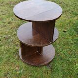 Gueridon art deco library 1930 in oak