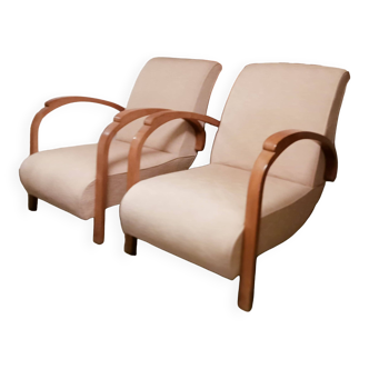 Two art deco armchairs