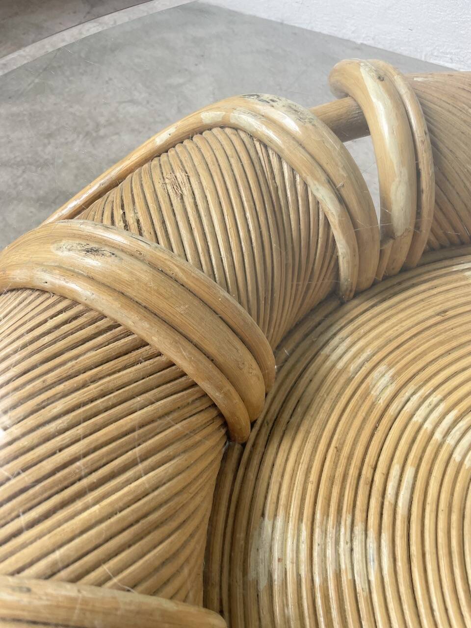 Vivai del sud “flower” rattan coffee table