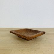 Vide poche carré bois de palmier, vintage