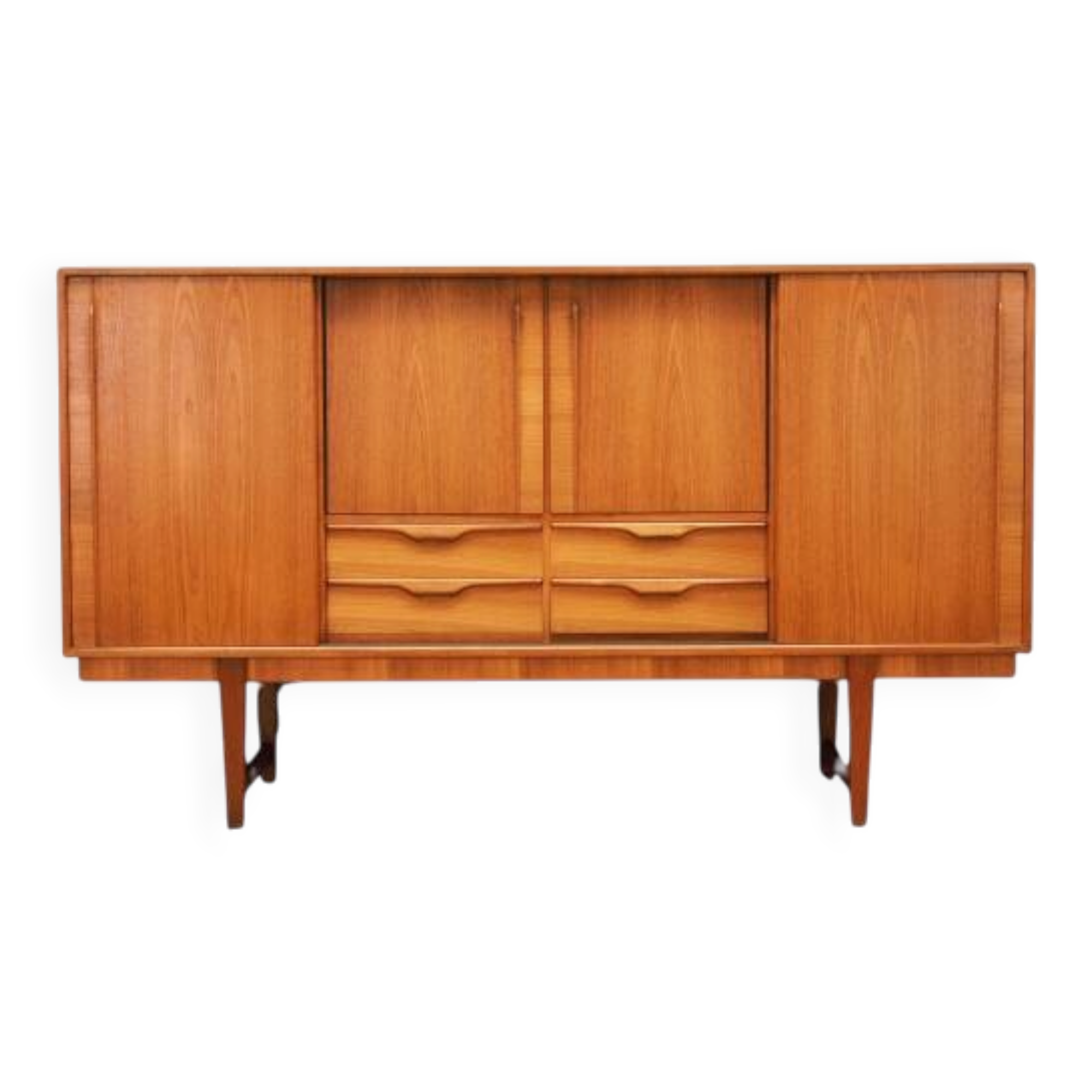 Teak highboard, Danish design, 1960s, production: Denmark