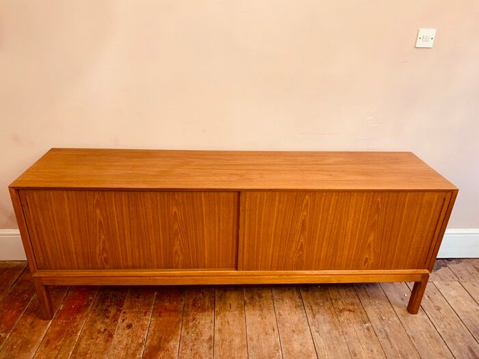 1960s Danish Teak Sliding Door Sideboard
