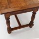 French rustic solid oak dining table 1930