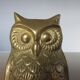 Owl, 70s golden brass owl