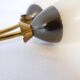 Mid-century pair of wall lamps in brass and opaline attributed to Asea Sweden, 1950s.