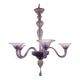 Italian Handmade Murano Style Glass Chandelier in Light Violet