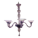 Italian Handmade Murano Style Glass Chandelier in Light Violet