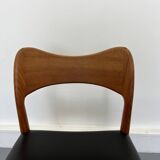 Set of 6 model 71 teak dining chairs by Niels O Møller for JL Møllers 1950s