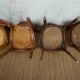 4 mismatched signed bistro chairs