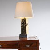 BRUTALIST BRONZE LAMP, DAVID MARSHALL, 1980s