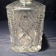 Whiskey carafe in bohemian crystal table art at the time of the digestive