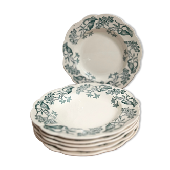 Set of 6 plates longchamps lilac model