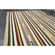 1970s Vintage Turkish Oushak Handmade Wool Cotton White Area Rug 178x289
