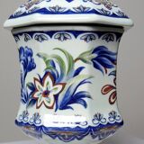 Small pot on foot with lid Vieux Rhodes, Boch Belgium, vintage