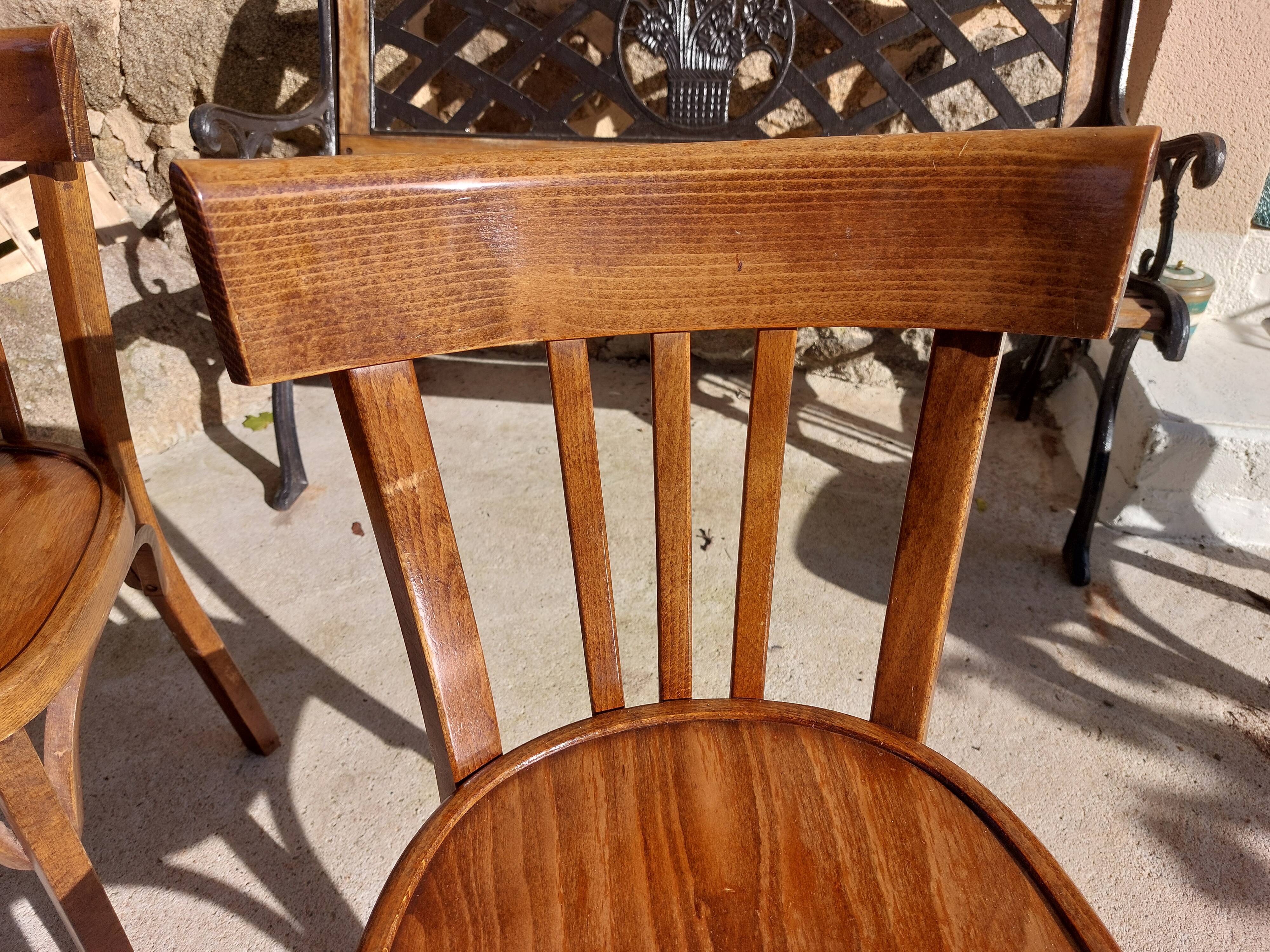 5 vintage Baumann bistro chairs