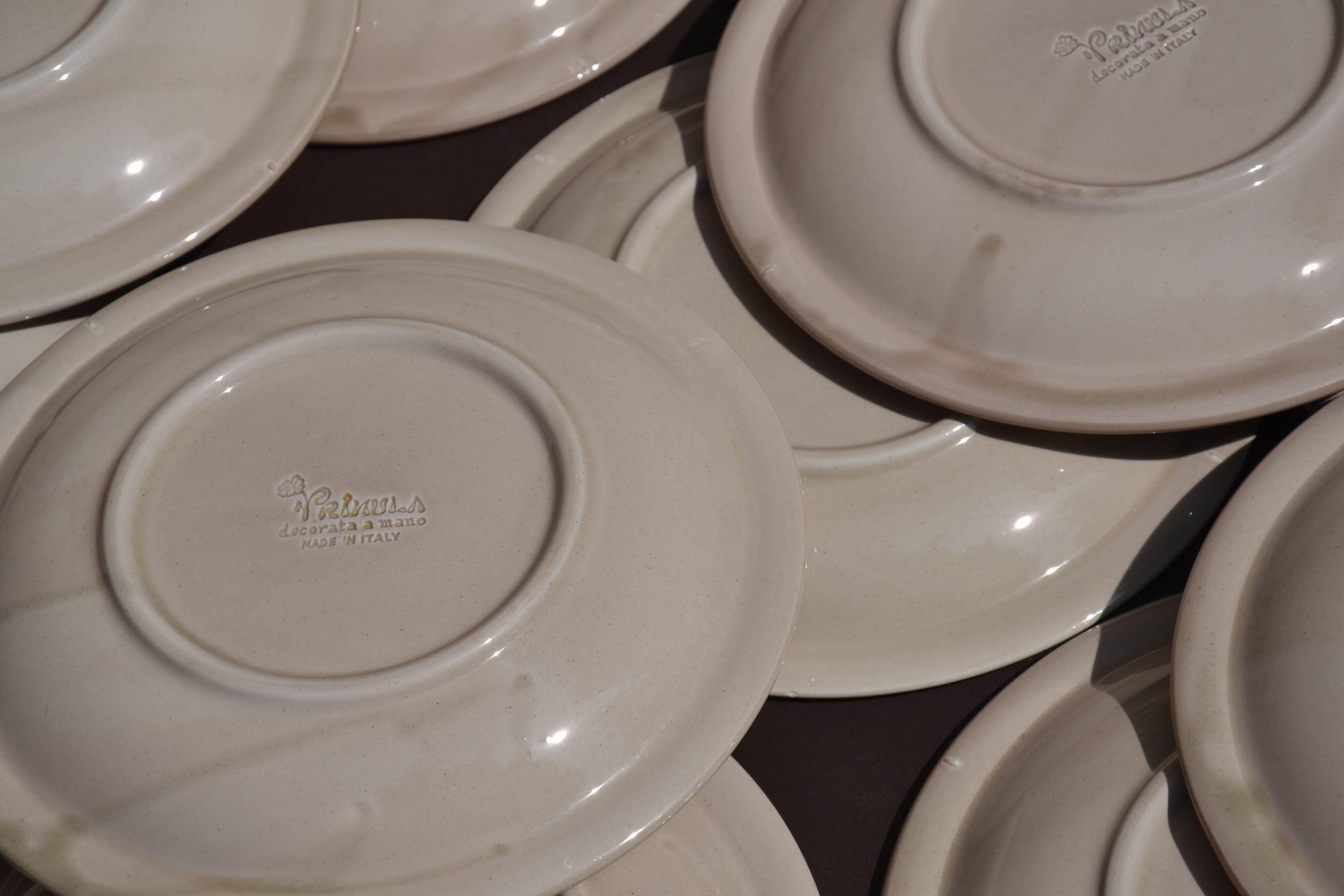 12 assiettes "Primula" Italy vintage