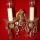 Crystal wall light with two arms from the 1960s.