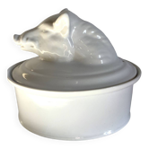 Terrine sanglier porcelaine vintage