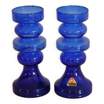 Pair of glass vases for Ingrid Glaser 1970
