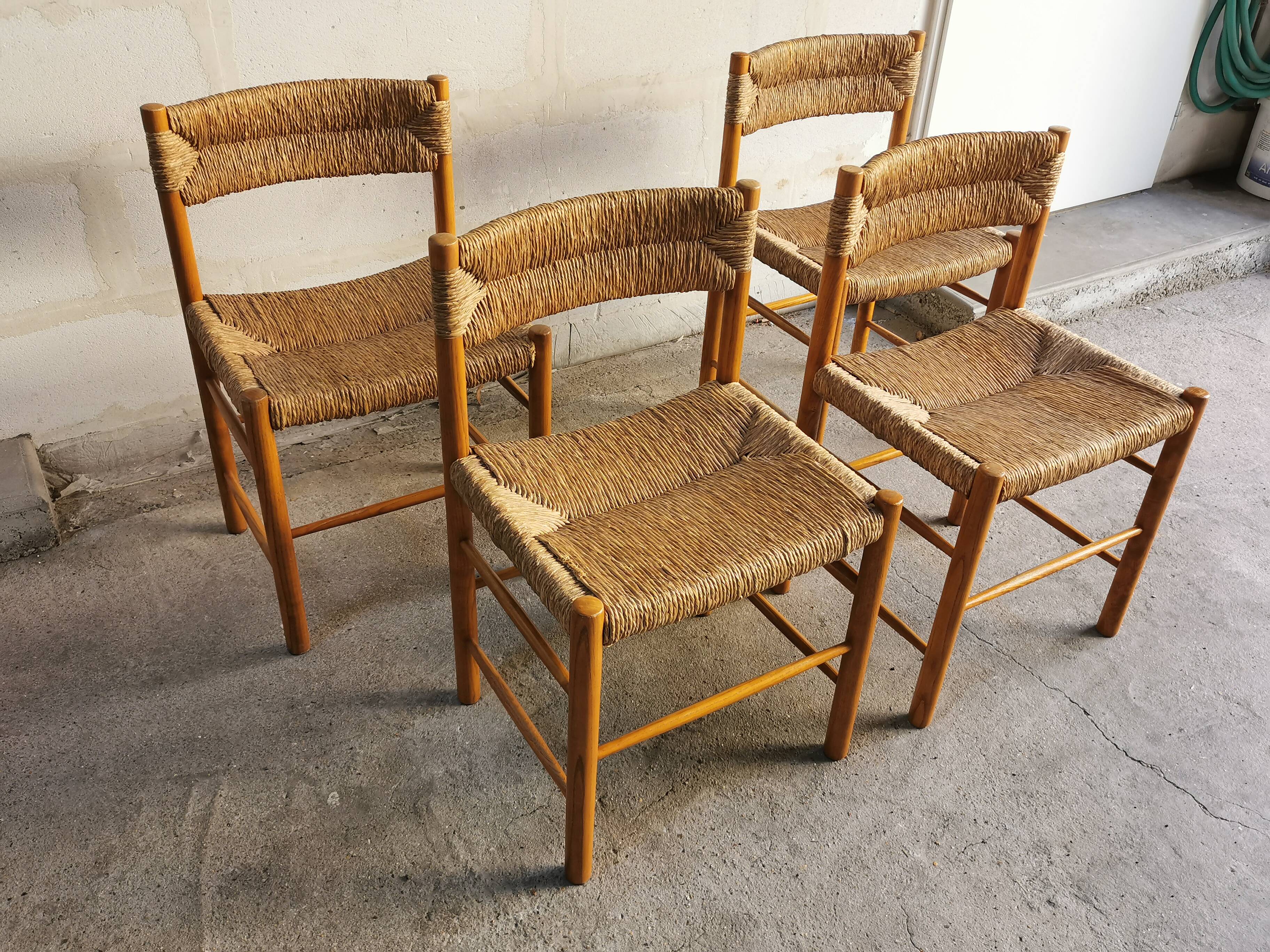 4 vintage chairs Dordogne model by Robert Sentou