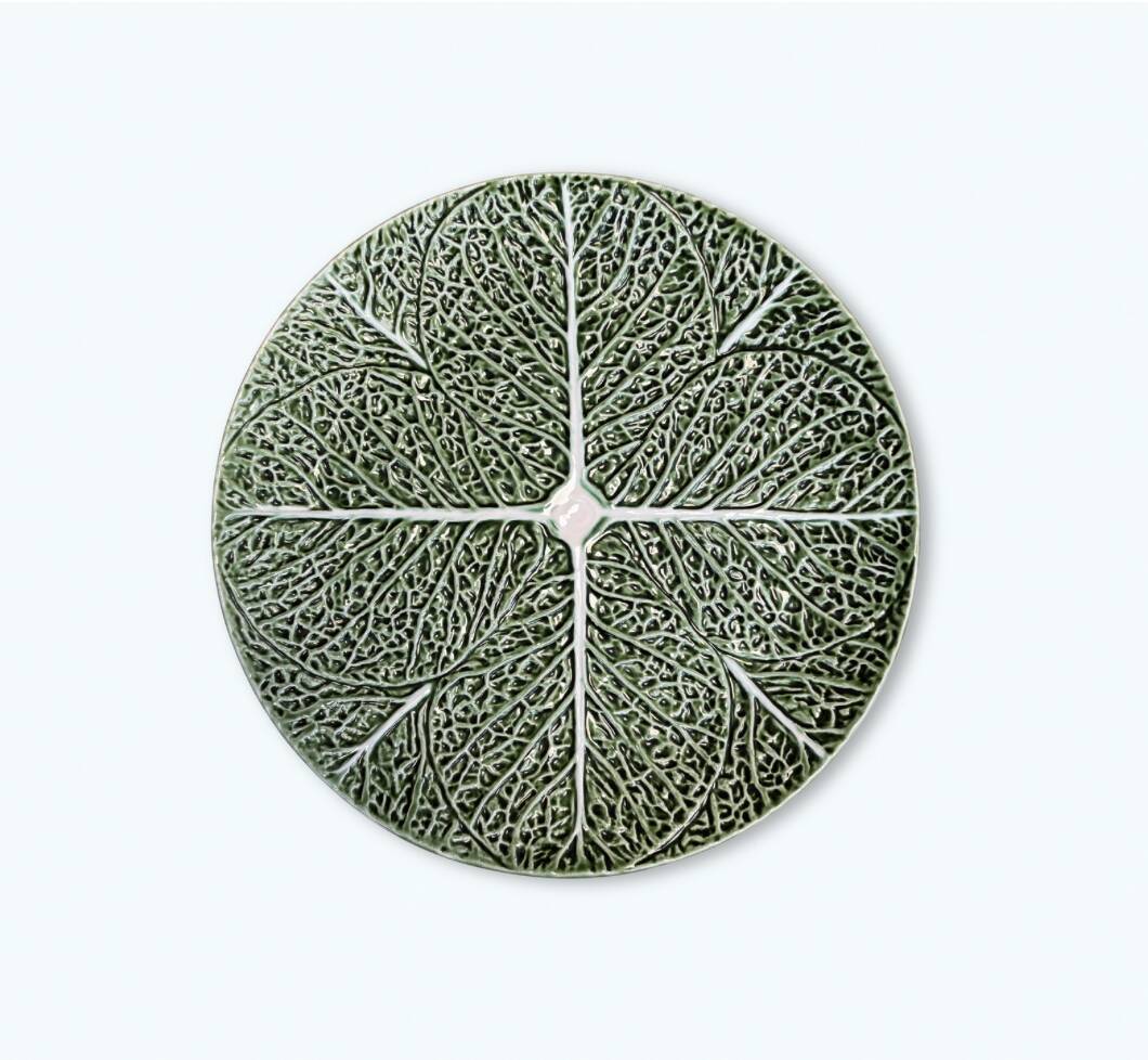 Grande assiette feuille de chou
