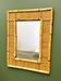 Vintage mid-century bamboo and rattan mirror by Dal Vera, Italy 1970s.