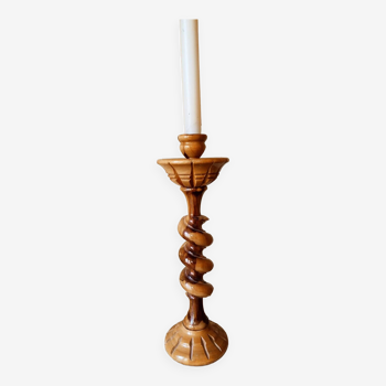 Wooden candle holder