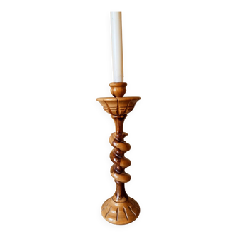 Wooden candle holder