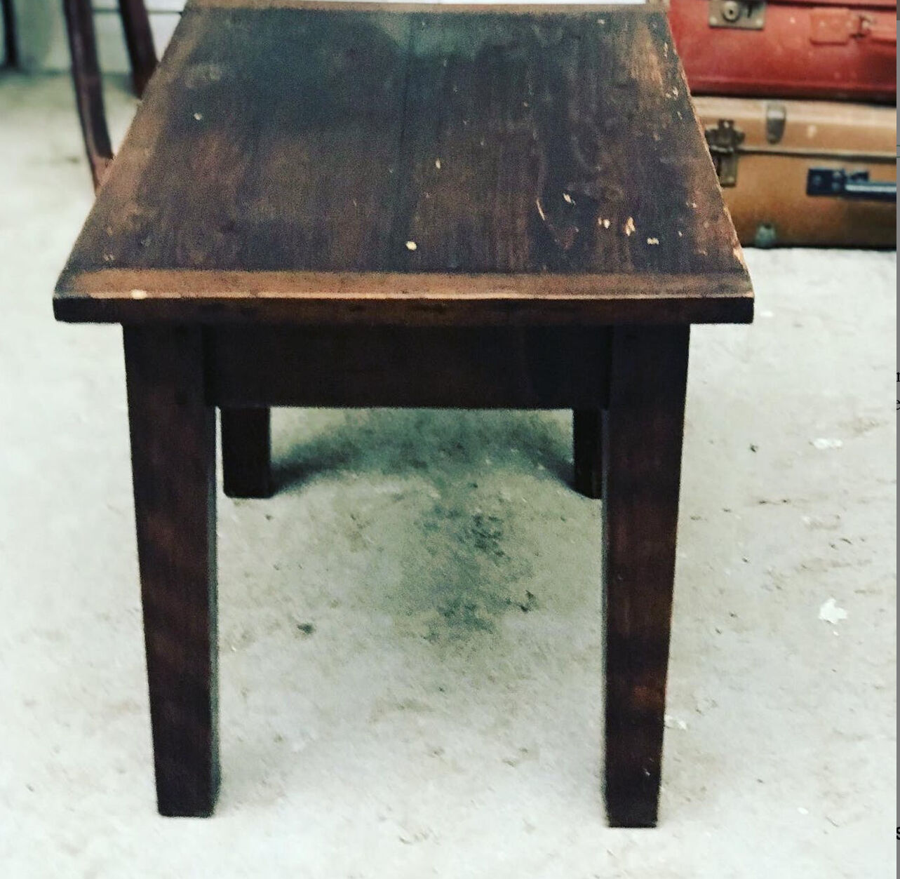 Old coffee table in chestnut