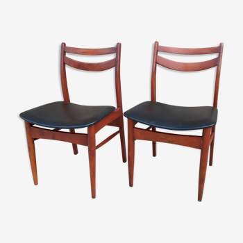 Paire de chaises scandinaves 1960