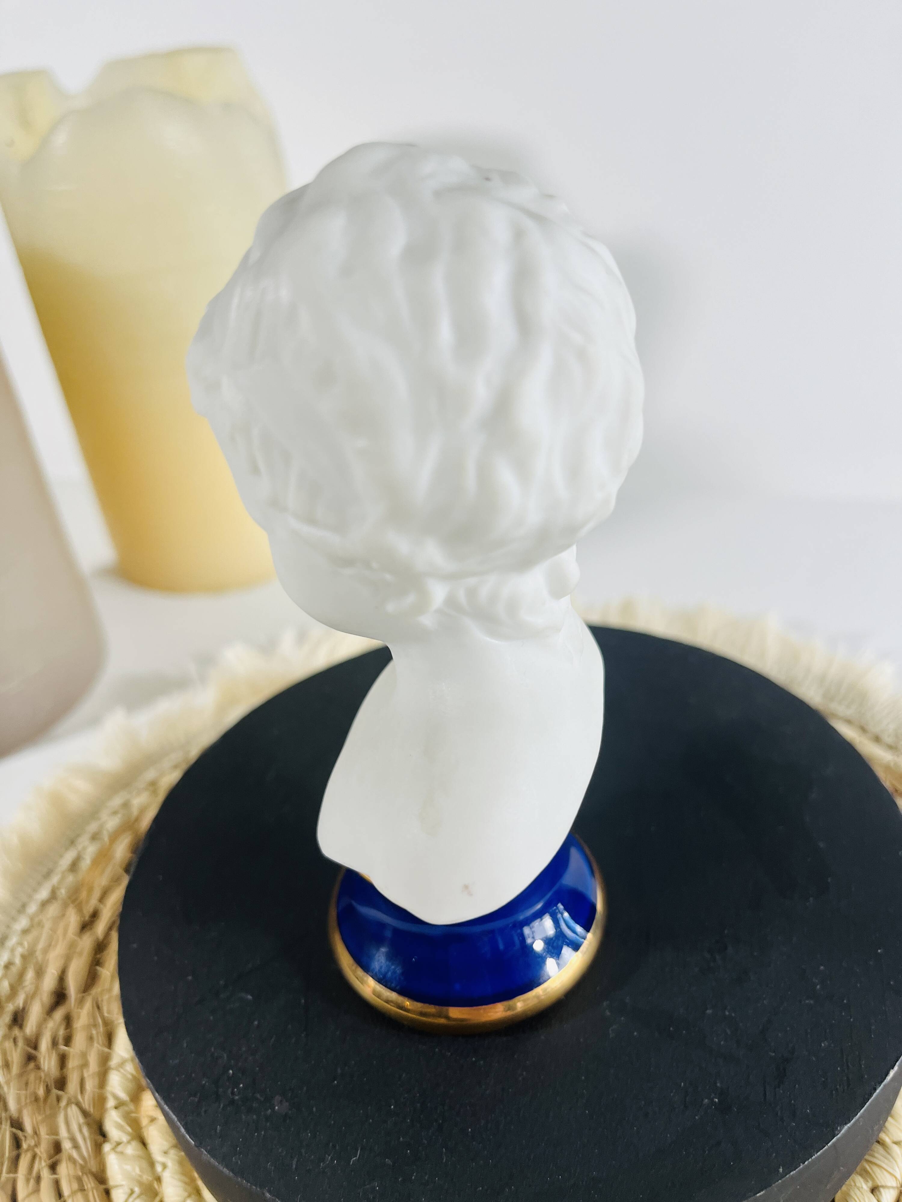 Biscuit child bust, Limoges porcelain