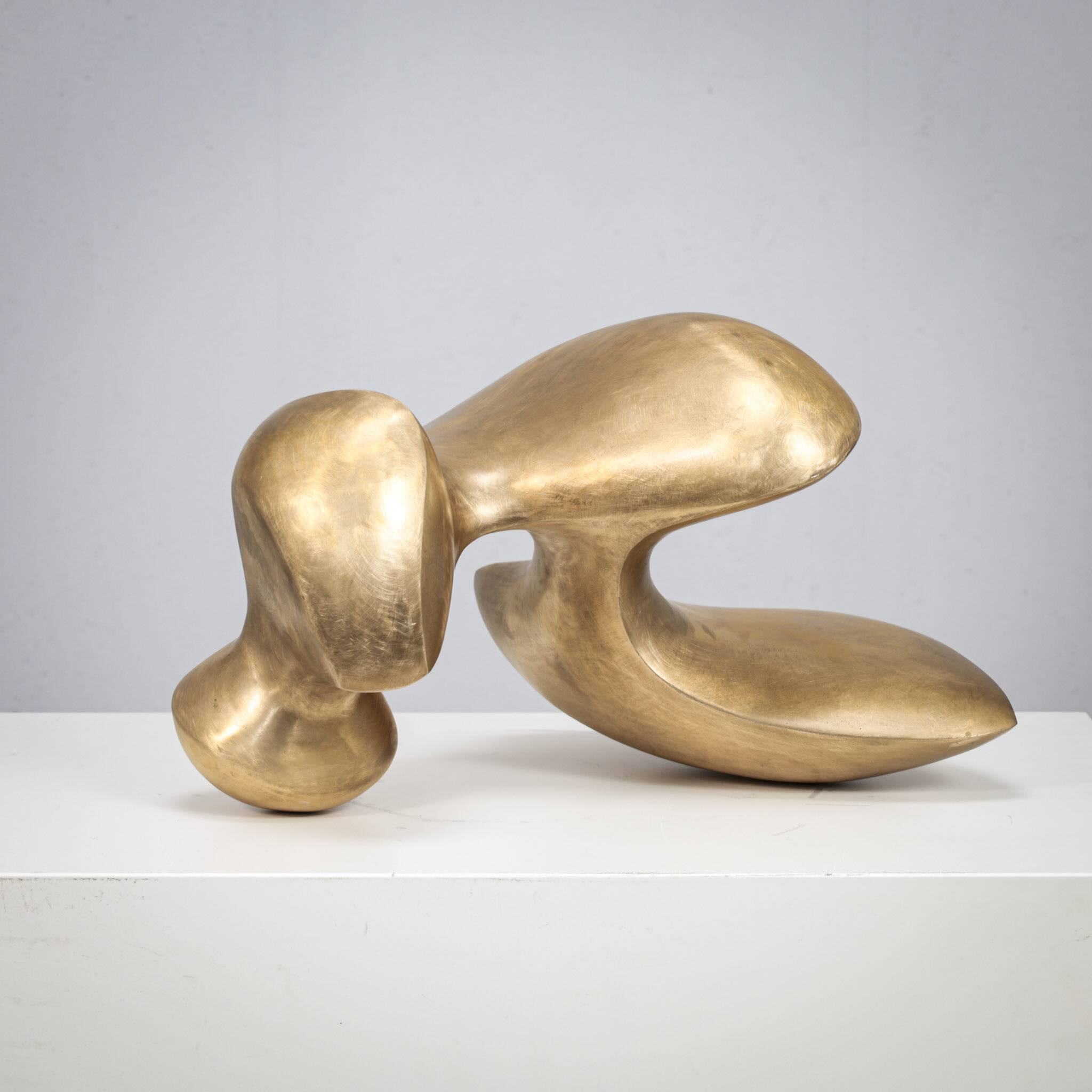 Abstract biomorphic bronze sculpture by Felix van de Beek, Netherlands, 1980s