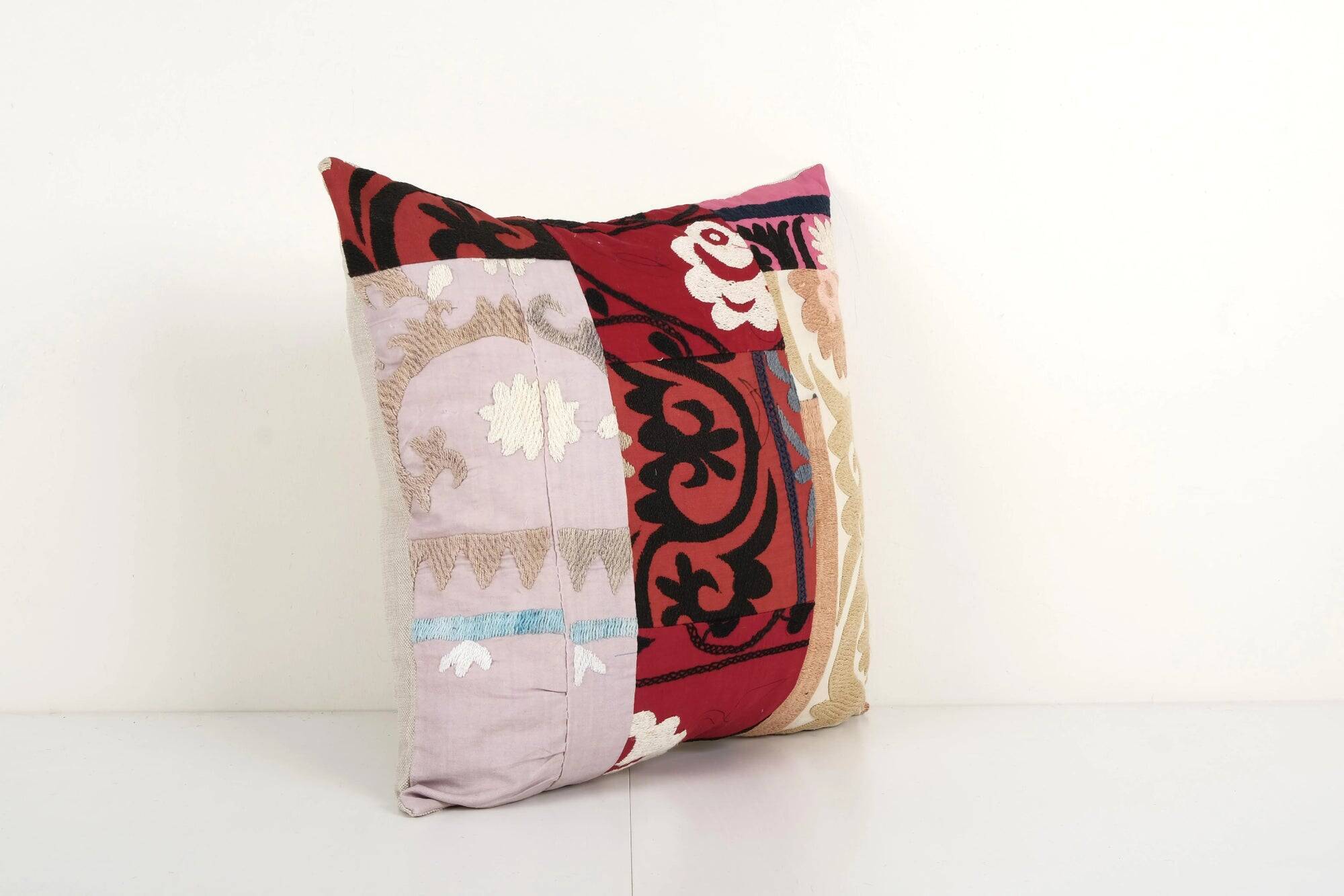 Vintage embroidered cushion cover 46x48 cm