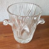 Ice bucket made of clear and frosted glass