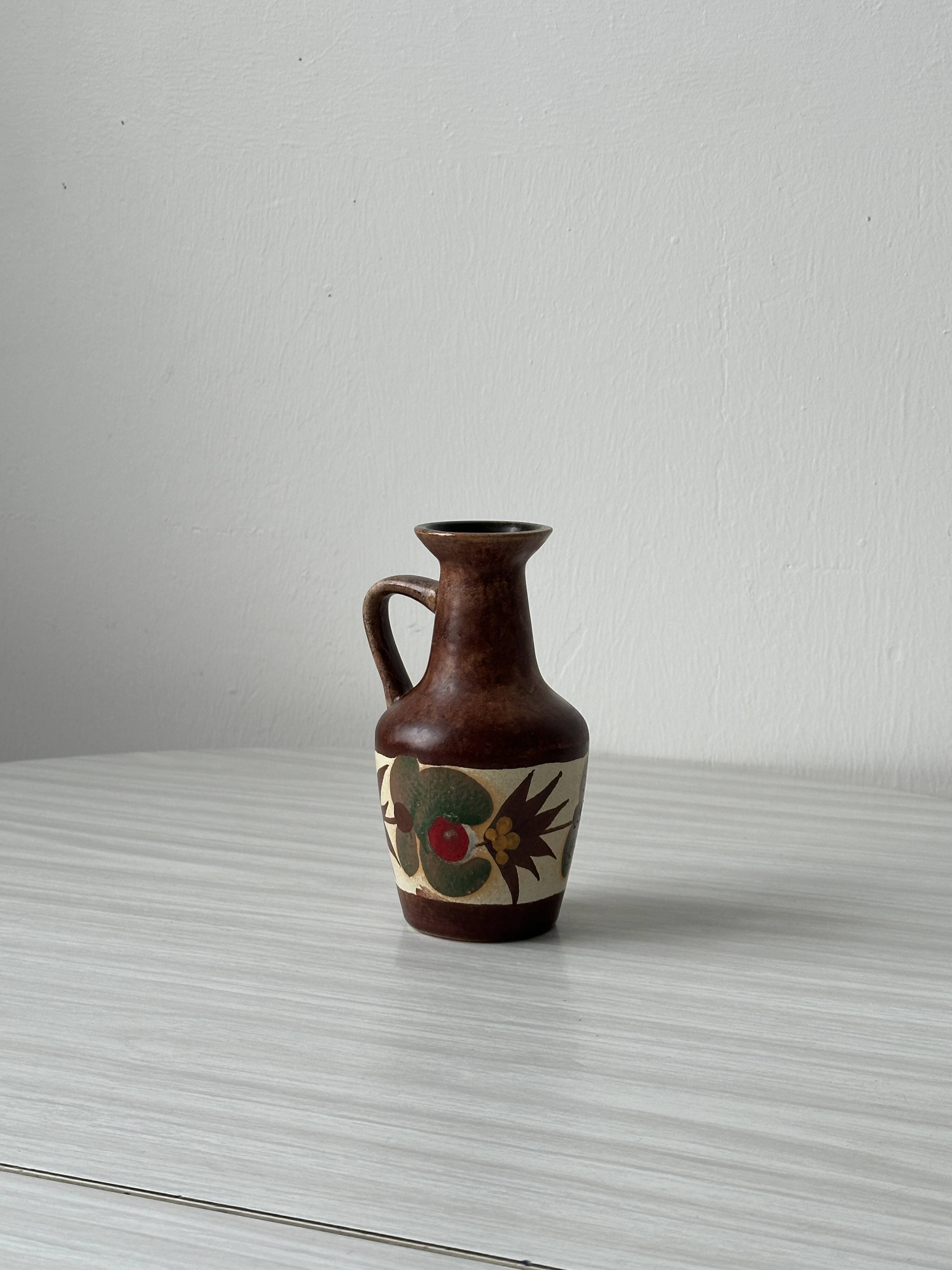 West German style ceramic pitcher vase 50/60's