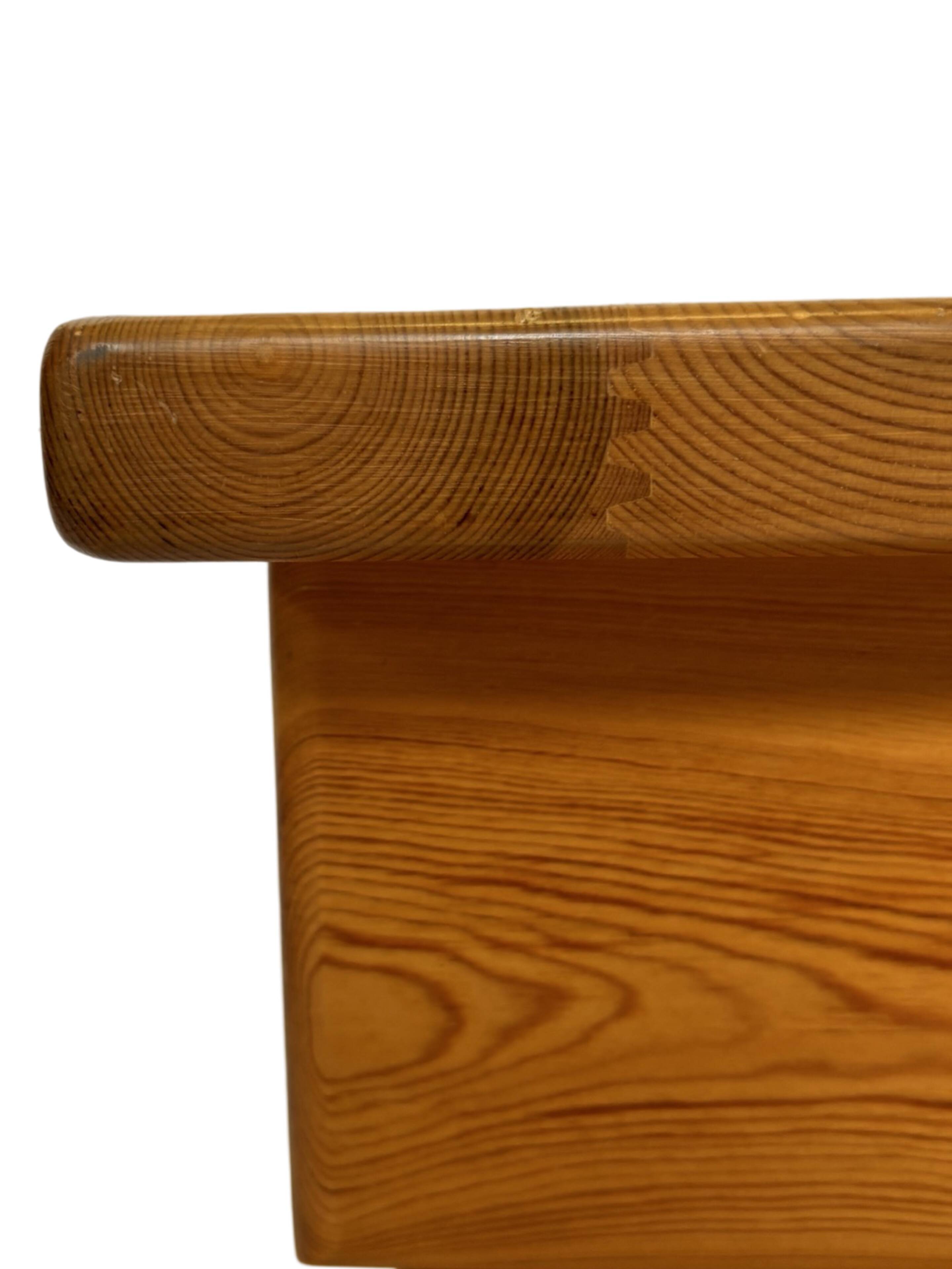 Vintage bedside table side table pinewood 70's design