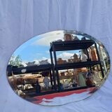 Beveled oval mirror 80x51cm